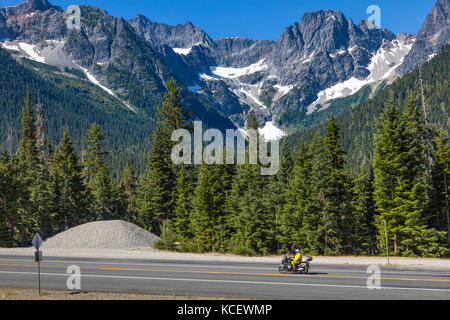 North Cascades Highway 20 in North Cascases National Park in Northern Washington State in the United States Stock Photo