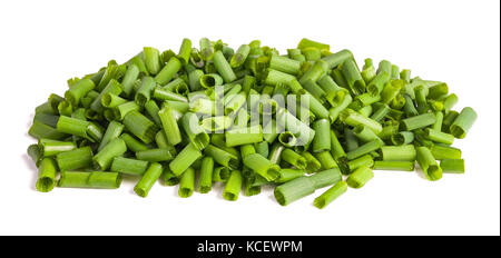 chopped chives  isolated on white background Stock Photo