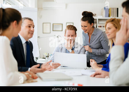 Business people having a board meeting Stock Photo