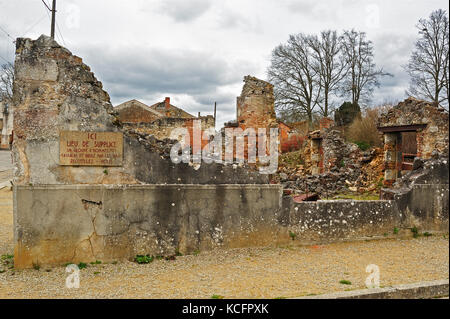 Oradour-sur-Glane, Haute-Vienne Department, Limousin, France Stock Photo