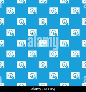 Turntable pattern seamless blue Stock Vector