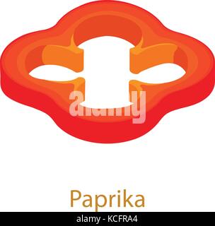 Paprika icon, isometric 3d style Stock Vector