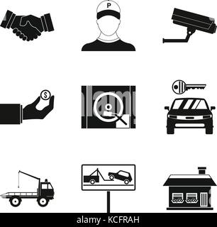 Requisite icons set, simple style Stock Vector
