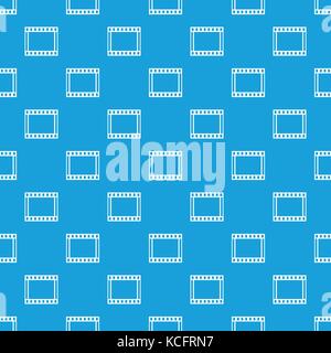 Film with frames movie pattern seamless blue Stock Vector