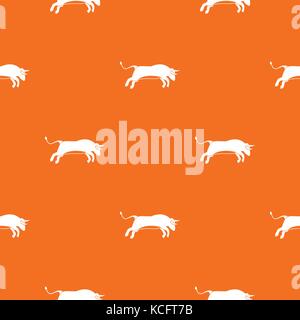 Bull pattern seamless Stock Vector