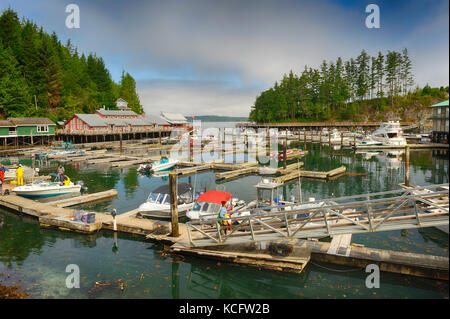 Telegraph Cove, Vancouver Island, BC Canada Stock Photo