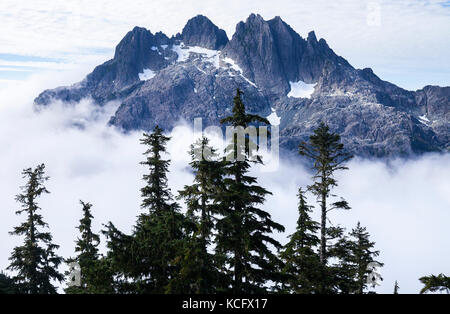 Triple Peak in the Alberni-Clayoquot region of Vancouver Island, BC, Canada. Stock Photo