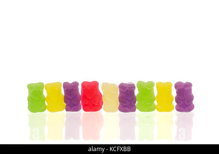 gummy bears isolated on white Stock Photo