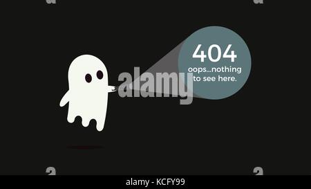 Illustration for 404 error. Vector concept design for page 404. Page is lost and not found message Trendy fun character design Stock Vector