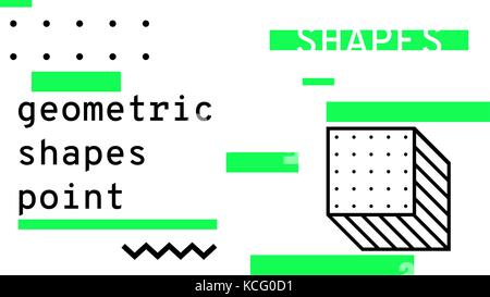 Universal trend Poster Background with bright bold geometric composition Stock Vector