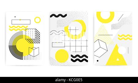 Colorful trend Neo Memphis geometric pattern Stock Vector