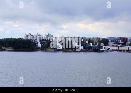 Image showcasing Modern apartments at Helsinki harbor, Finland Stock Photo - Alamy