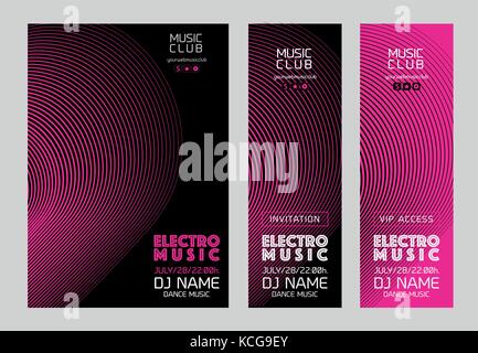 Template for poster design or electronic music banners. Vector Stock Vector