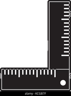 construction ruler icon over white background vector illustration Stock ...