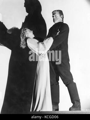 THE GHOST OF FRANKENSTEIN 1942 Universal Pictures horror film with Lon Chaney Jr as the Monster and Evelyn Ankers as Elsa Stock Photo