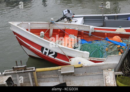 British fishing boats at port. Stock Photo