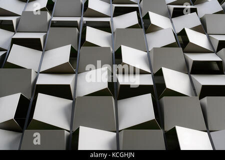 Charles st, Car Park, Sheffield, England UK Metal building, modernist architecture Stock Photo