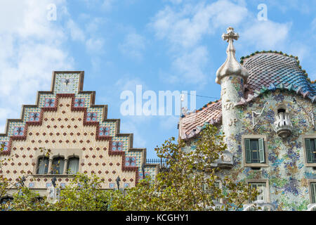 Modernisme architecture on Passeig de Gracia, Barcelona, Catalonia, Spain Stock Photo