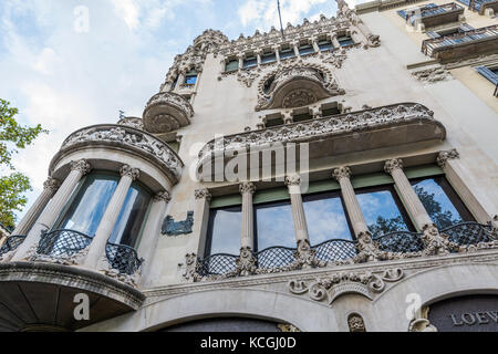 Modernisme architecture on Passeig de Gracia, Barcelona, Catalonia, Spain Stock Photo