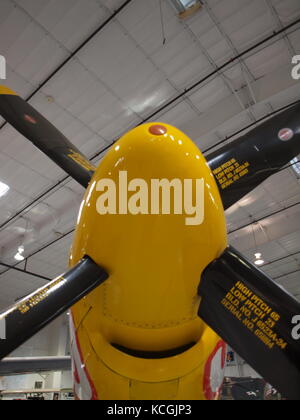 P-51 Mustang propeller at the Commerative Air Force Museum in Mesa Arizona at Falcon Field. Stock Photo