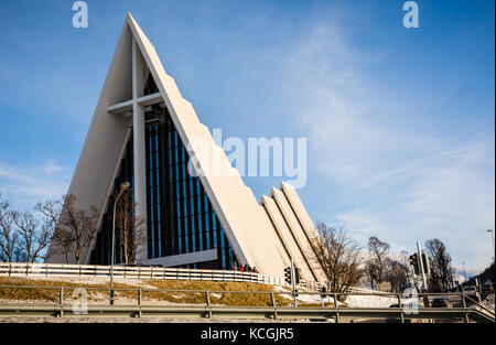 Tromsdalen Church, also known as Ishavskatedralen, The Arctic Cathedral, Tromso, Norway Stock Photo