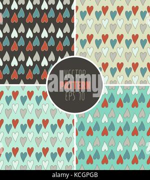 Seamless Pattern With Hearts Stock Vector