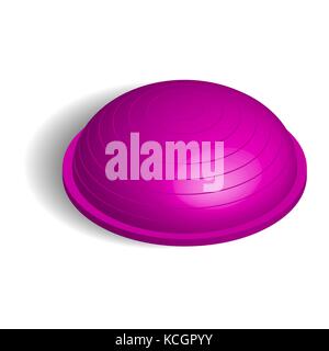 Sports equipment item. Fitball, element design for gym and fitness, isolated on white background. 3D isometric style, vector illustration. Stock Vector
