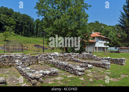 Medieval ruins in Poganovo Monastery of St. John the Theologian, Serbia Stock Photo