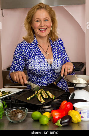 Food writer Xanthe Clay in her house in Bristol. Stock Photo