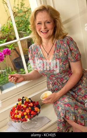 Food writer Xanthe Clay in her house in Bristol. Stock Photo