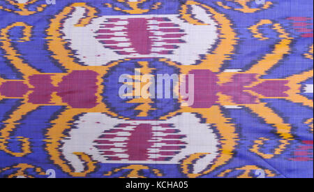 background from the tissue and textile with oriental ornaments and multi colored pattern Stock Photo
