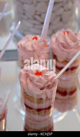 Picture of a birthday Cupcakes in a plastic cans Stock Photo