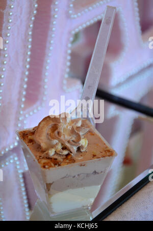 Picture of a birthday Cupcakes in a plastic cans Stock Photo