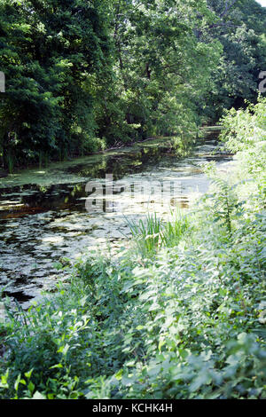 New Hope Delaware Canal Towpath in Pennsylvania - USA Stock Photo