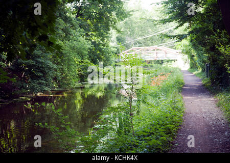 New Hope Delaware Canal Towpath in Pennsylvania - USA Stock Photo