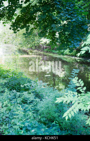 New Hope Delaware Canal Towpath in Pennsylvania - USA Stock Photo