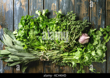 Variety of herbs Stock Photo