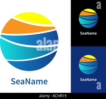 Design Modern sea logos. Stock Vector