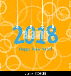 2018 White Paper Origami card or background.Happy New Year. Merry Christmas. Vector Stock Vector