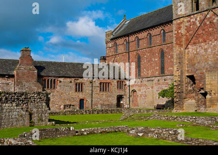 Remains ruins of Lanercost Priory near Brampton Cumbria England UK United Kingdom GB Great Britain Stock Photo