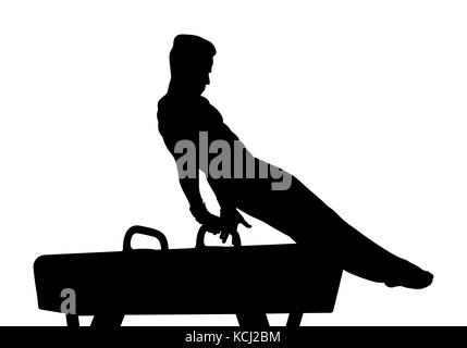 floor exercise male gymnast to competition in gymnastics Stock Photo - Alamy