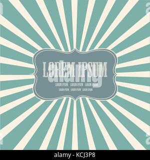 Vintage Abstract Sunburst Background Design. Stock Vector