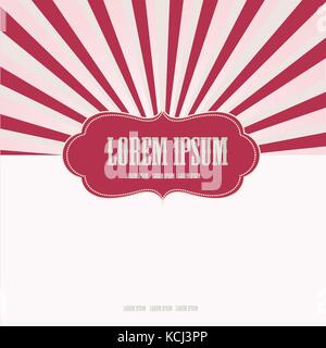 Vintage Abstract Sunburst Background Design. Stock Vector