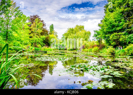 Famous Lily pond in Monet's garden Stock Photo