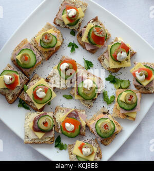 Catering food, picure of a well decorated catering food Stock Photo