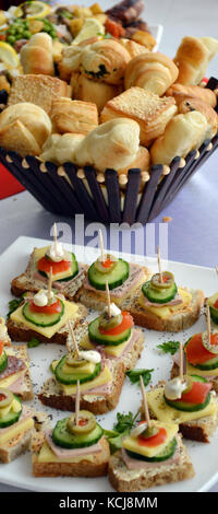 Catering food, picure of a well decorated catering food Stock Photo