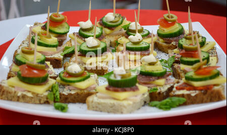 Catering food, picure of a well decorated catering food Stock Photo