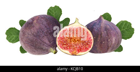 Fresh figs isolated on white background. Stock Photo