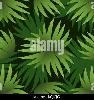 Seamless Pattern, Green Leaves Stock Vector