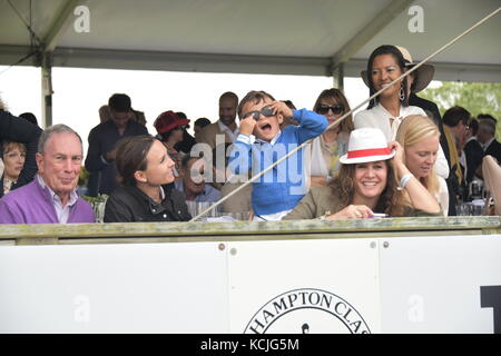 Brooke Shields, Mariska Hargitay and others attend the Hampton Classic Horseshow Grand Prix in the Hamptons  Featuring: Michael Bloomberg, Georgina Bloomberg, and Jasper Quintana Where: Bridgehampton, New York, United States When: 03 Sep 2017 Credit: Rob Rich/WENN.com Stock Photo